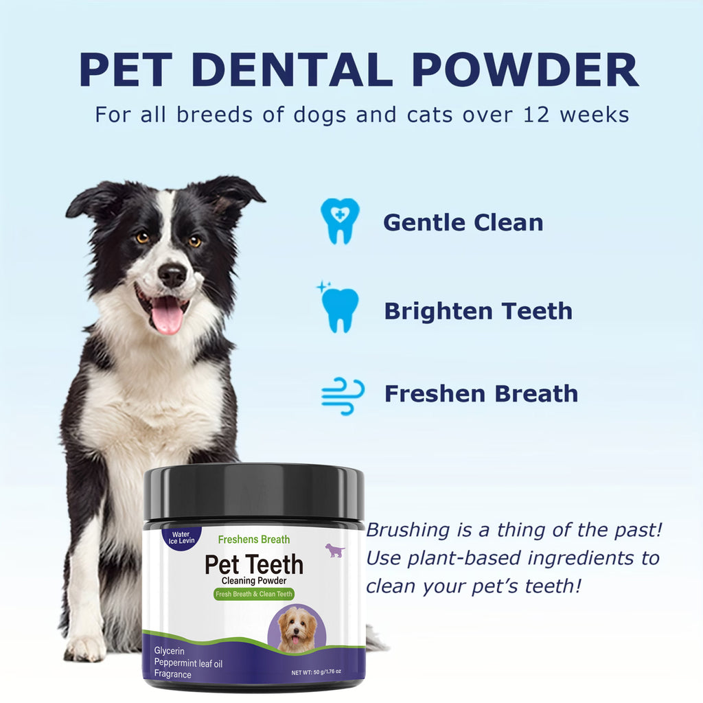 Dog Teeth Cleaning Powder for Tartar Removal