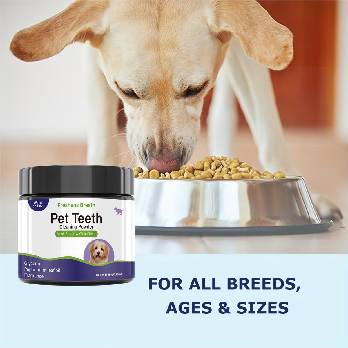 Dog Teeth Cleaning Powder for Tartar Removal