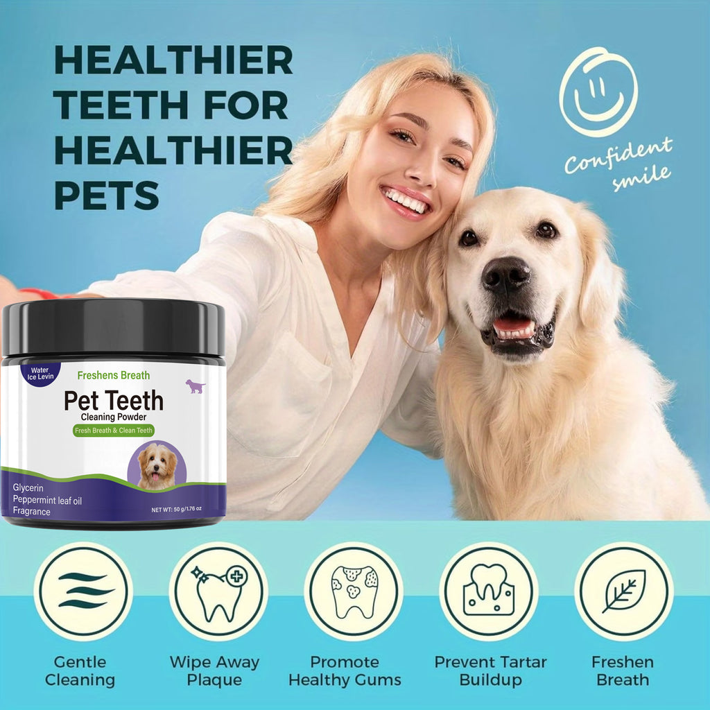 Dog Teeth Cleaning Powder for Tartar Removal